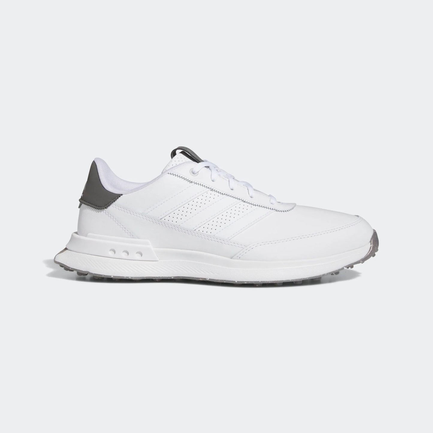 adidas S2G 24 Leather Spikeless Golf Shoes White White Charcoal