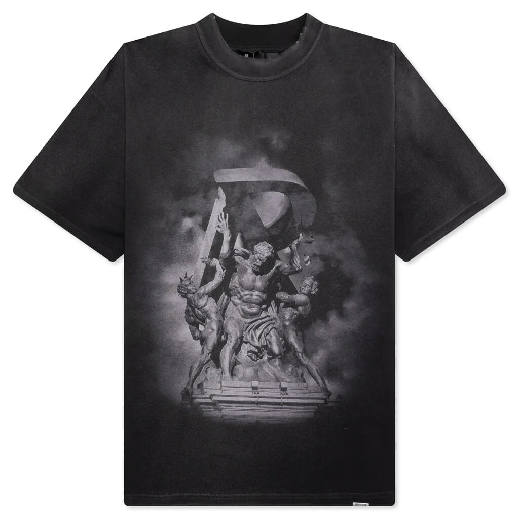 Atlas T Shirt Stained Black