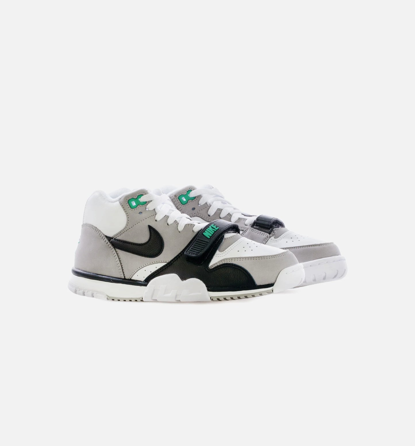Air Trainer 1 Mid Chlorophyll Mens Lifestyle Shoe White Black Medium Grey