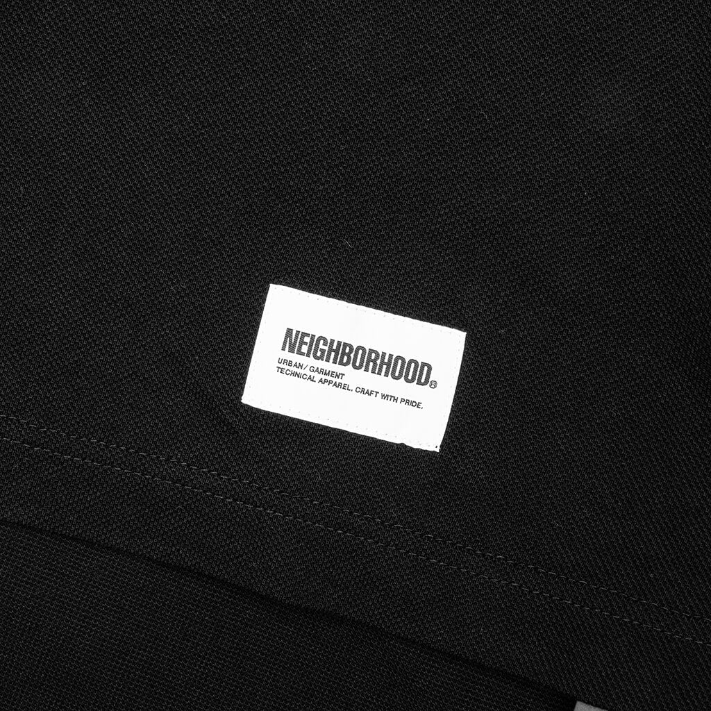 Pique Line S S Polo Shirt Black