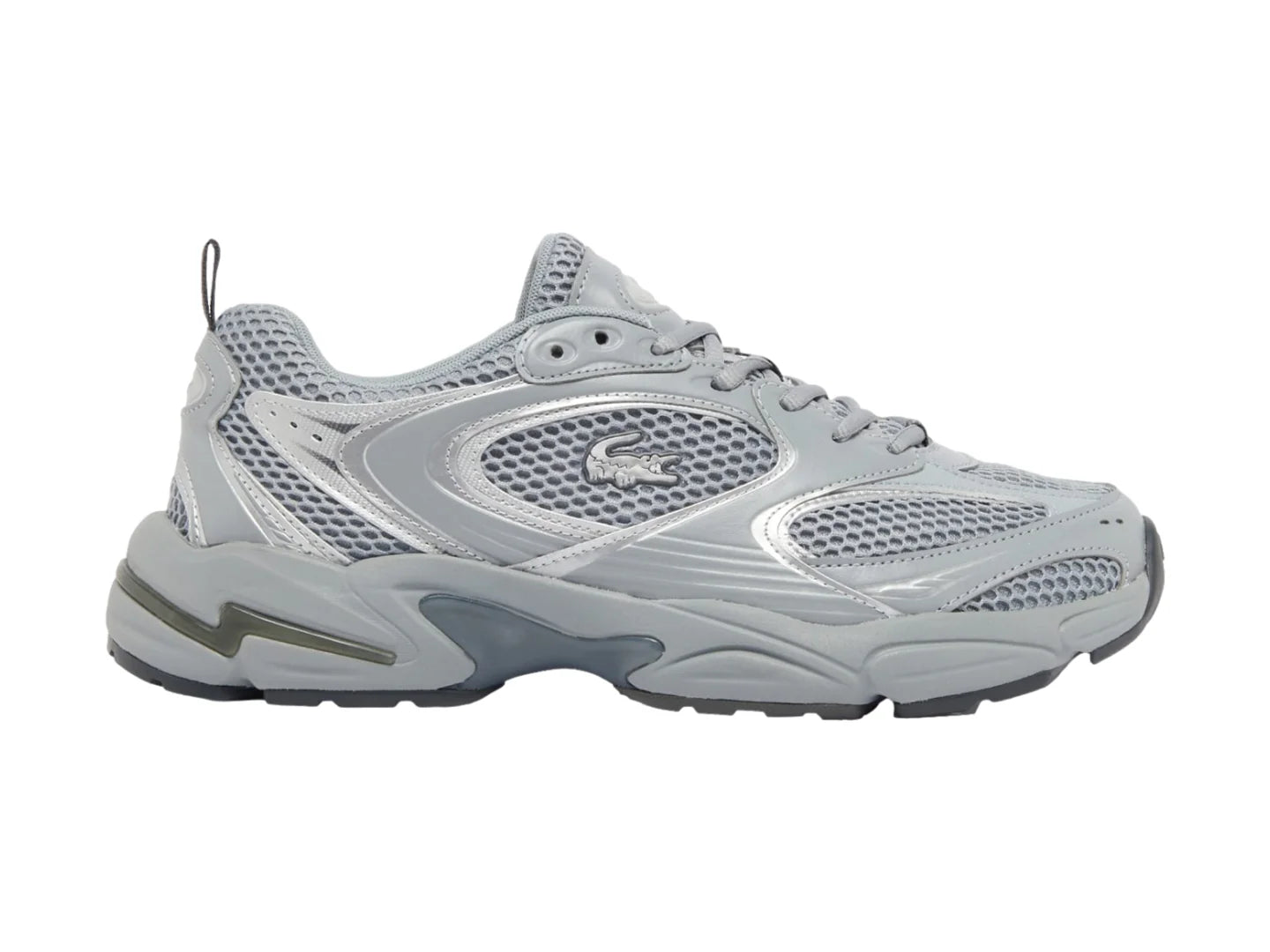 Tenis Lacoste Storm 96 Gris y Plateado para Hombre
