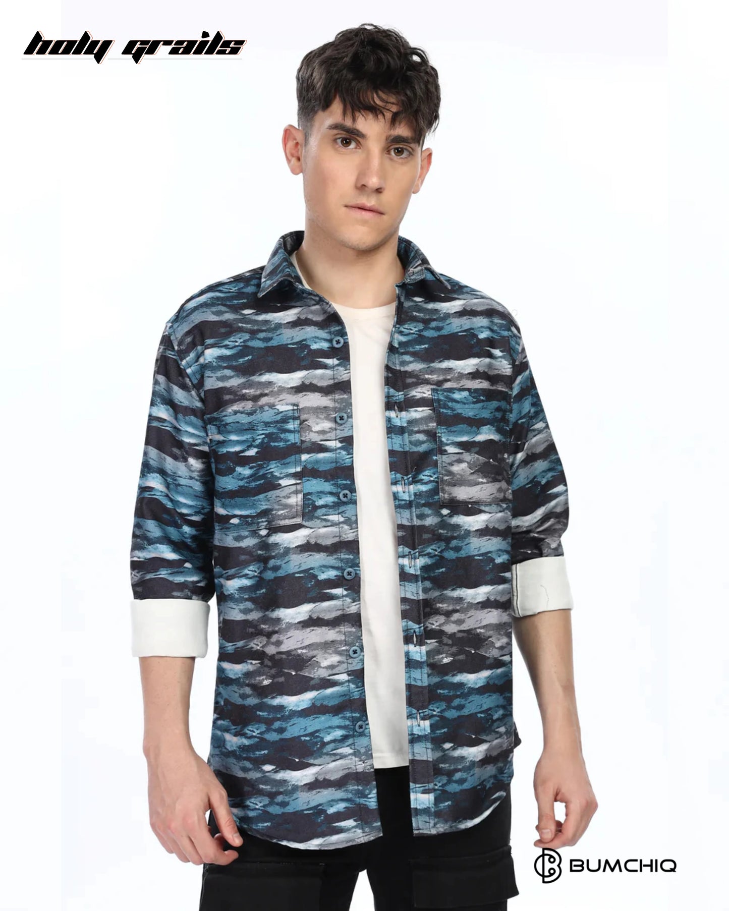Blue Waves Overshirt HG x Bumchiq