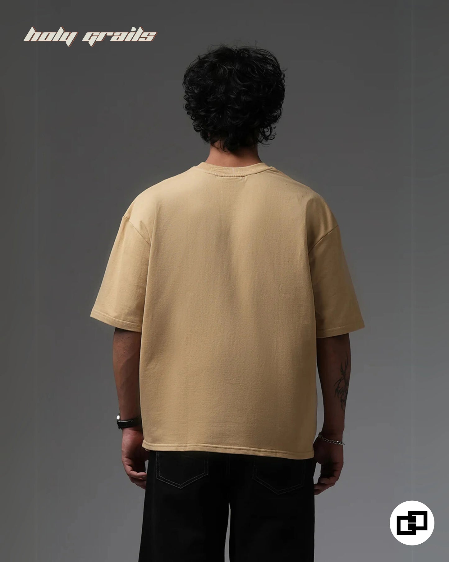 Not So Basic Beige Oversize Tee HG x Grey Hound Clothing