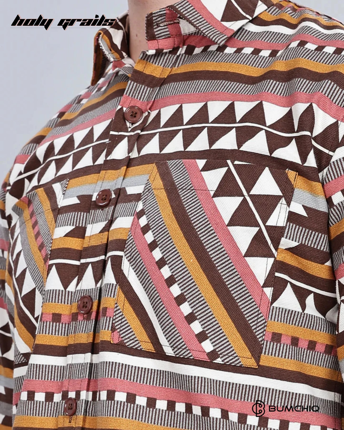 Orange Aztec Overshirt HG x Bumchiq