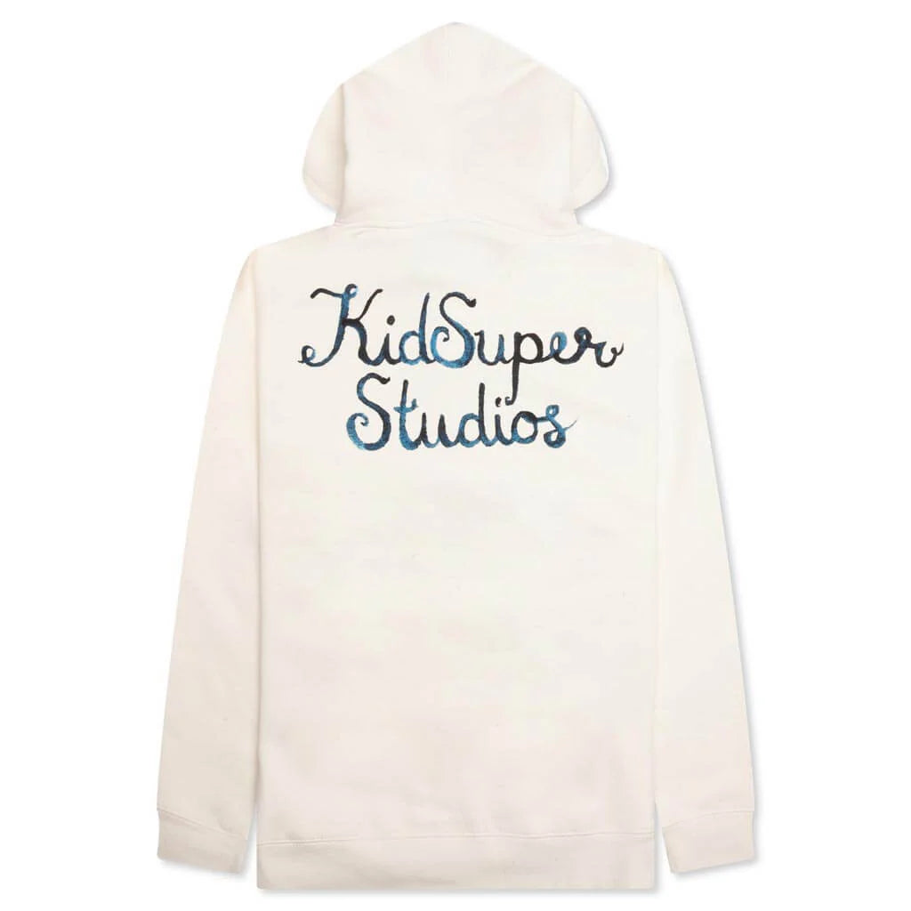 Script Logo Hoodie Cream