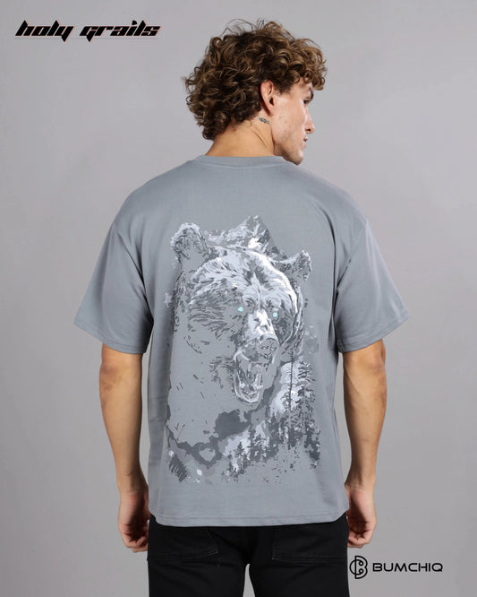 Wild Bear Grey Oversize Tee HG x Bumchiq
