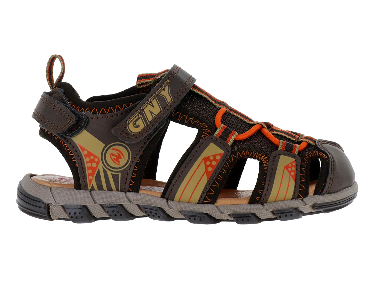 Sandalias Guany Marrón y Naranja para Niño