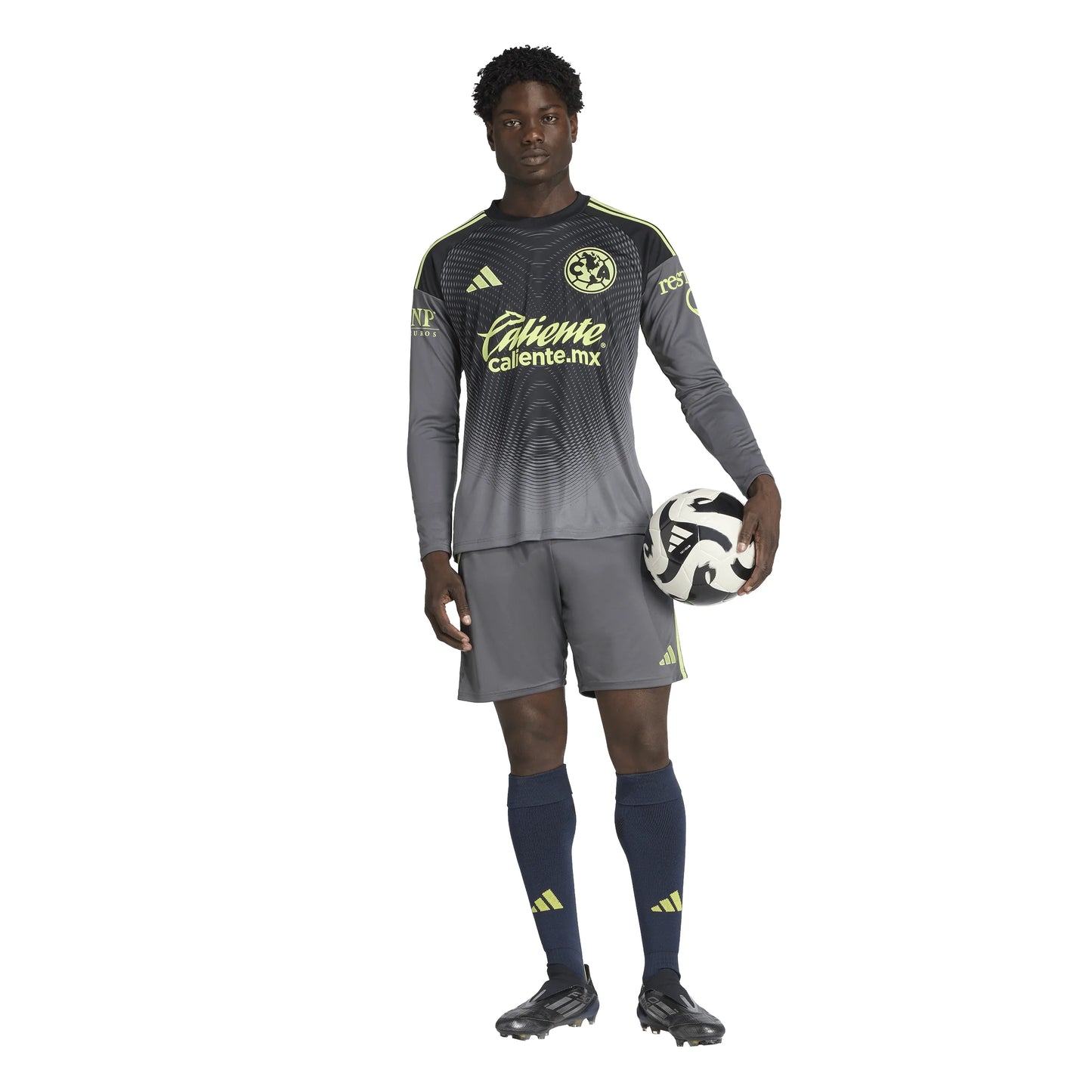adidas Club América Long Sleeve Mens Goalkeeper Jersey 25 26 Grey