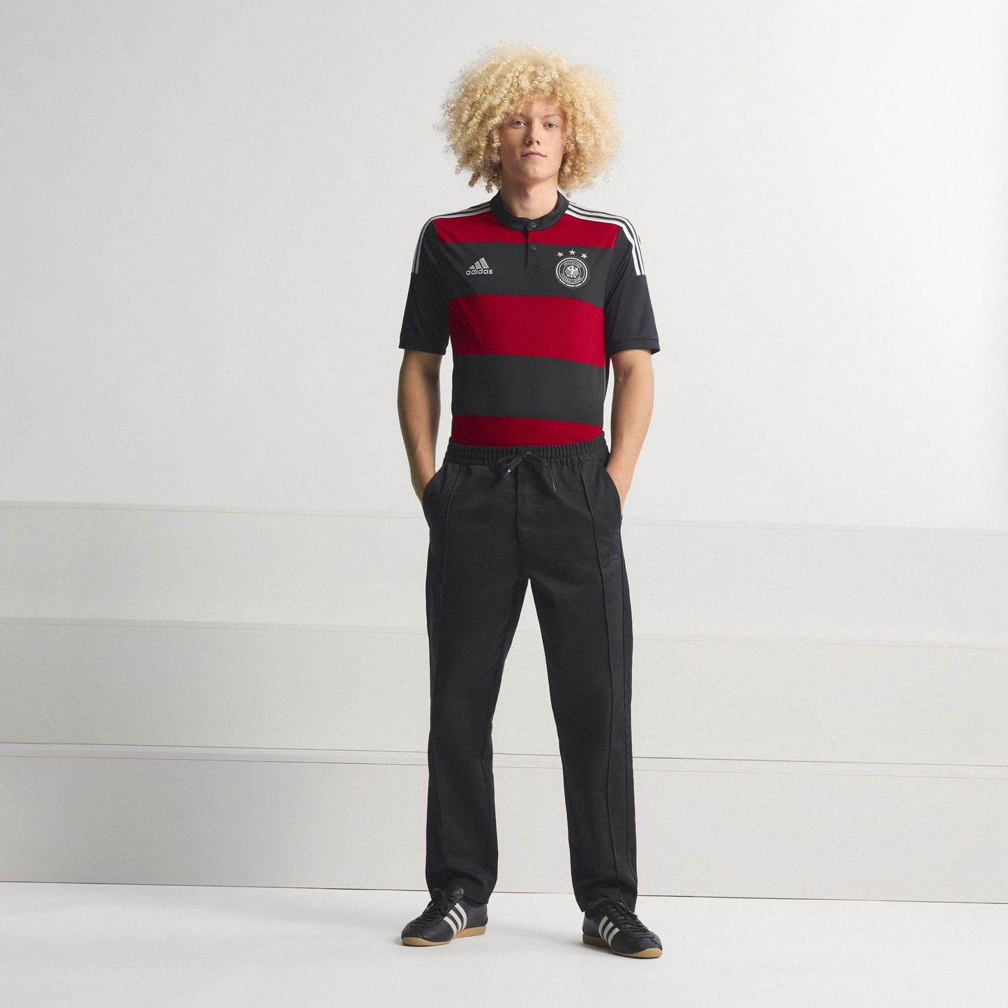 adidas Germany Away 2014 Mens Soccer Jersey Black Red White