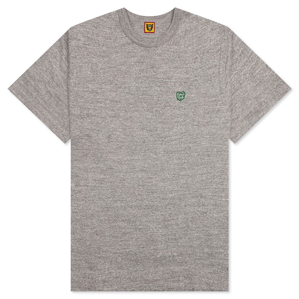 Heart Badge T Shirt Grey