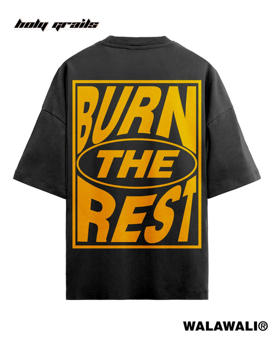 Burn The Rest Grey Oversize Tee HG x Walawali