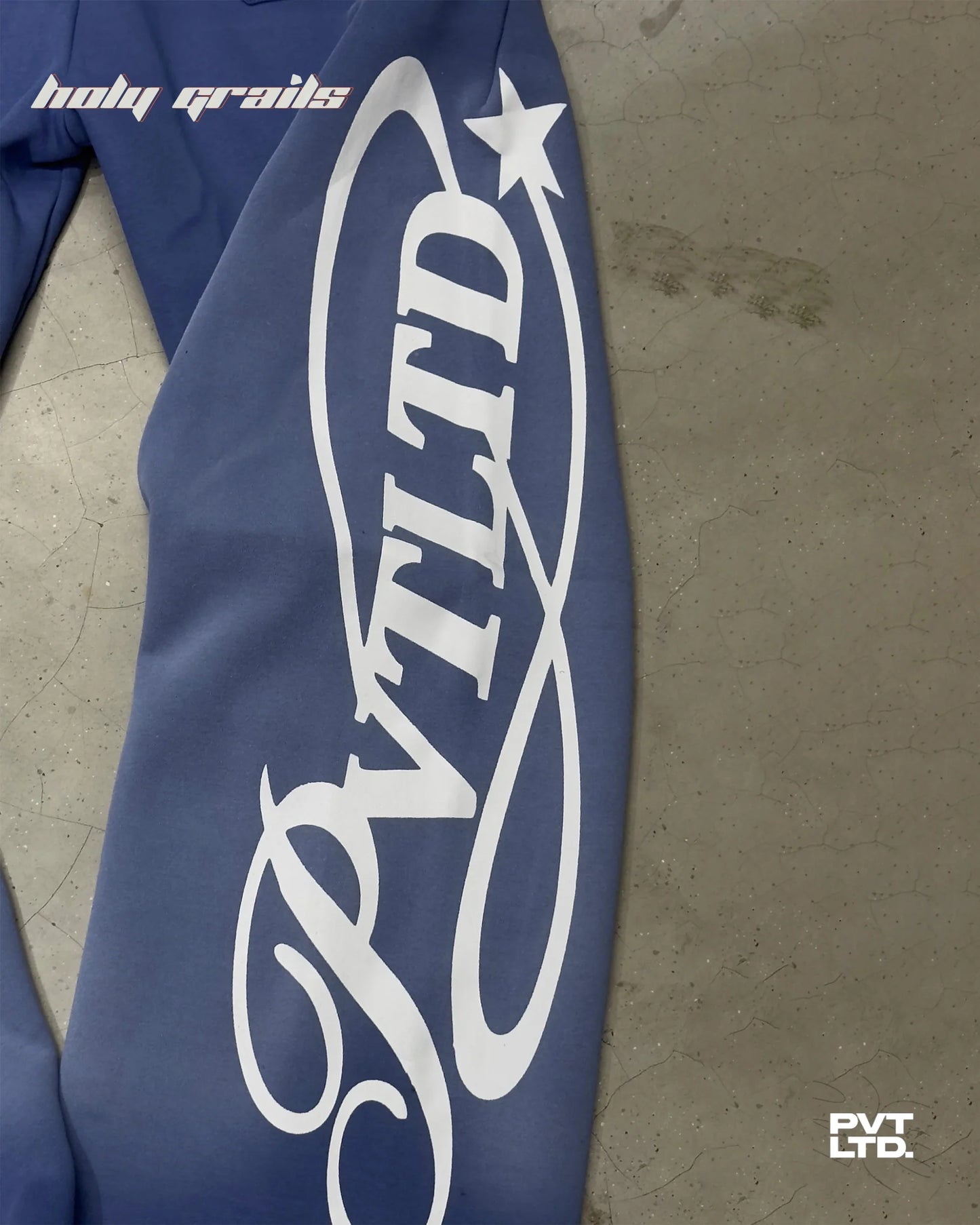 Pvt Blue Spray Track Pants HG x Pvt Ltd