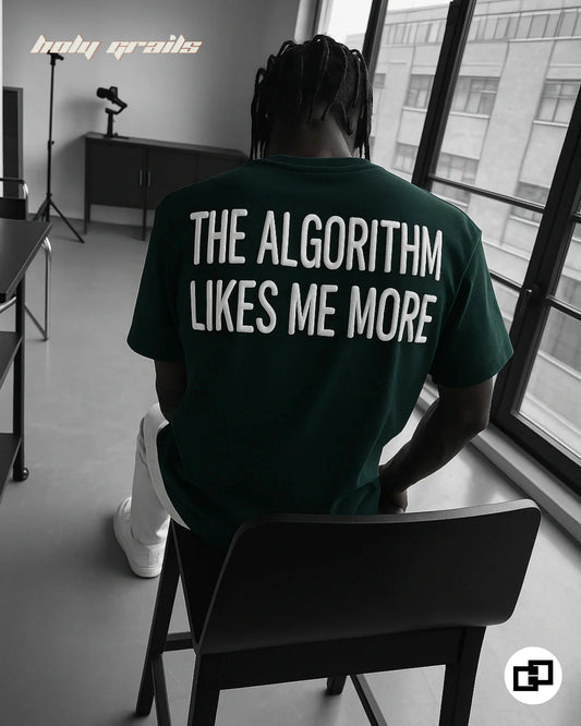 Algorithm Likes Me More Green Oversize Tee HG x Grey Hound Clothing