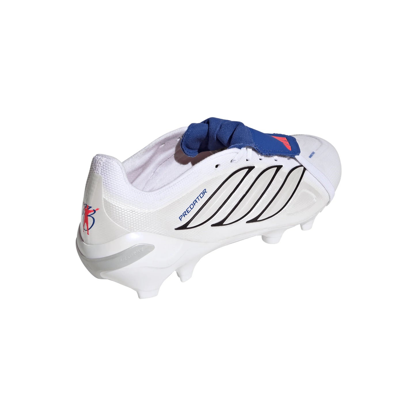 adidas Predator League Fold Over Tongue FG Firm Ground Mens Soccer Cleats White Zero Metallic Blue