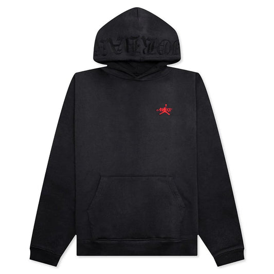 Awake NY x Jordan Fleece Hoodie Black Sail University Red