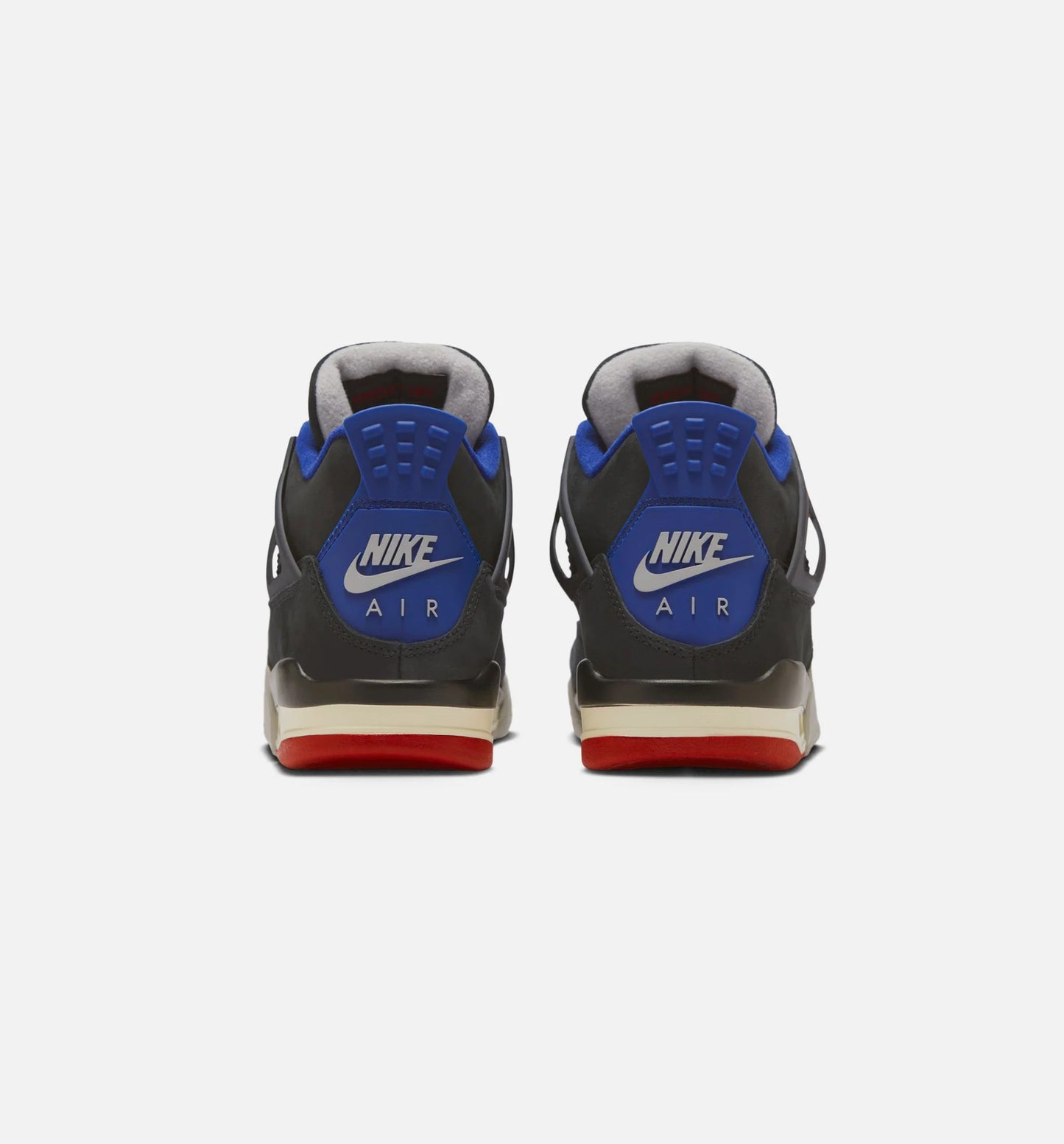 Air Jordan 4 Retro Rare Air Grade School Lifestyle Shoe Black Fire Red Deep Royal Blue