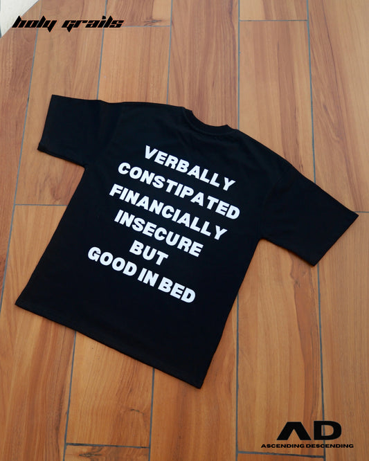 Constipation Black Oversize Tee HG x AD