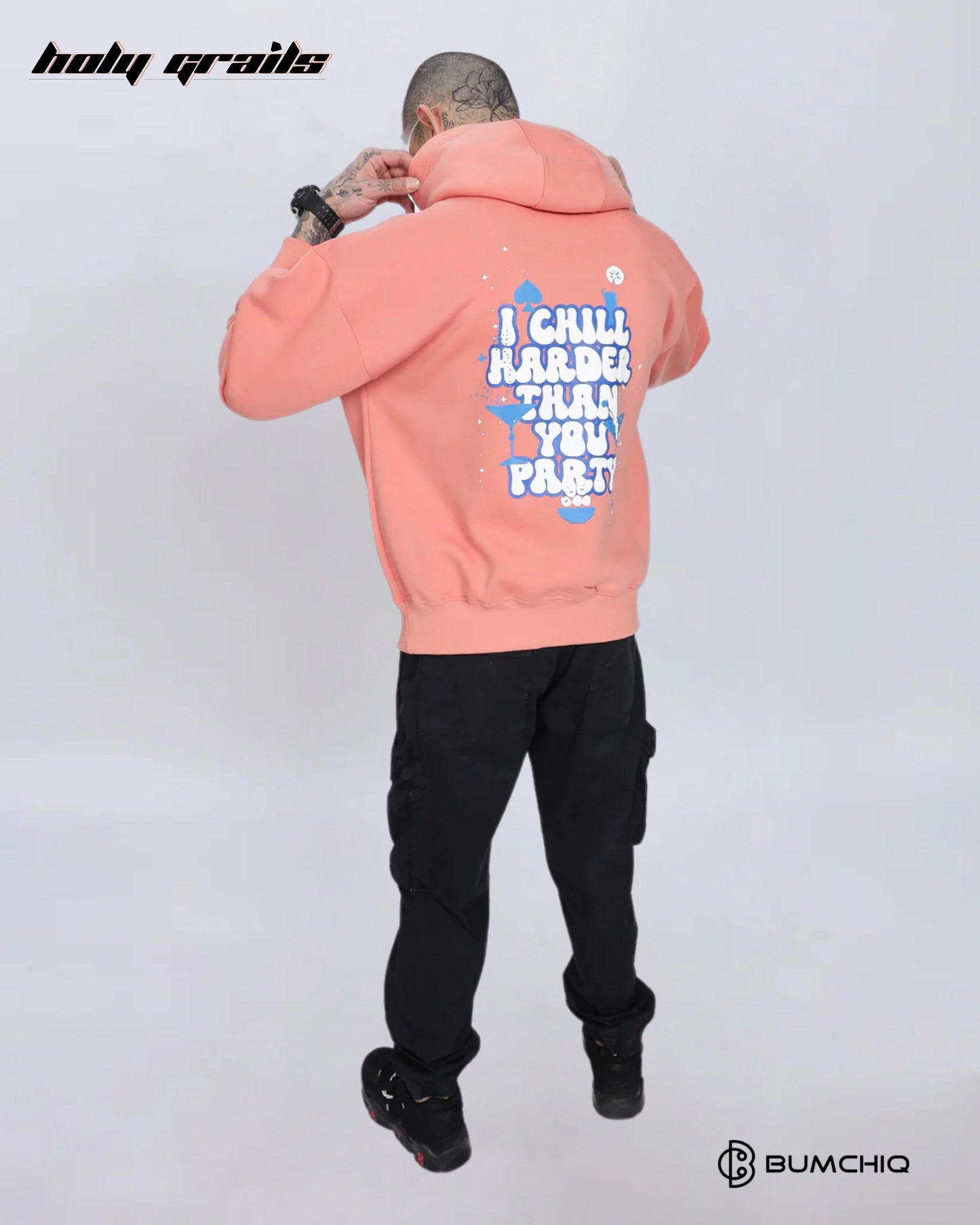 Chill Coral Pink Hoodie HG x Bumchiq