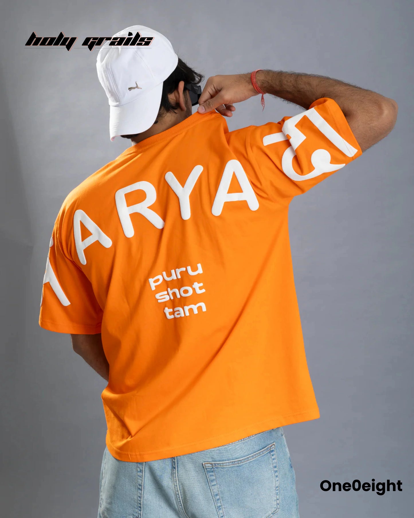 Maryada Orange Oversize Tee HG x One0eight