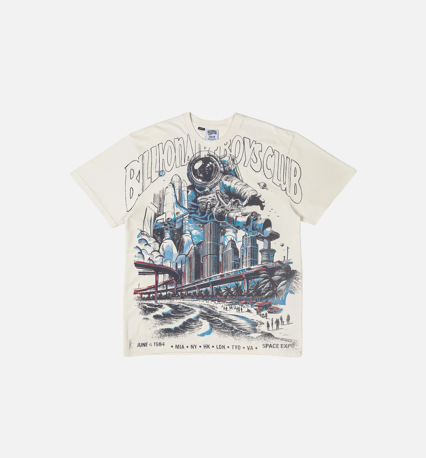 Space Expo Mens Short Sleeve Shirt White
