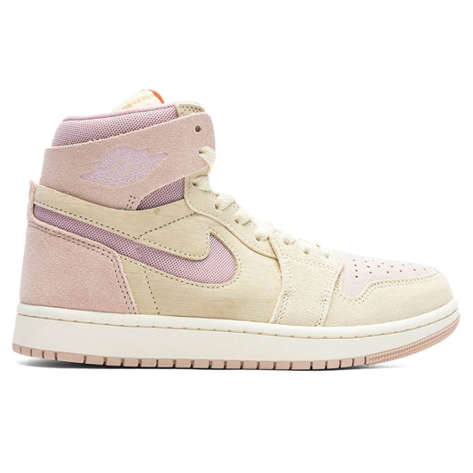 Womens Air Jordan 1 Zoom CMFT 2 Muslin Plum Chalk Particle Beige Sail