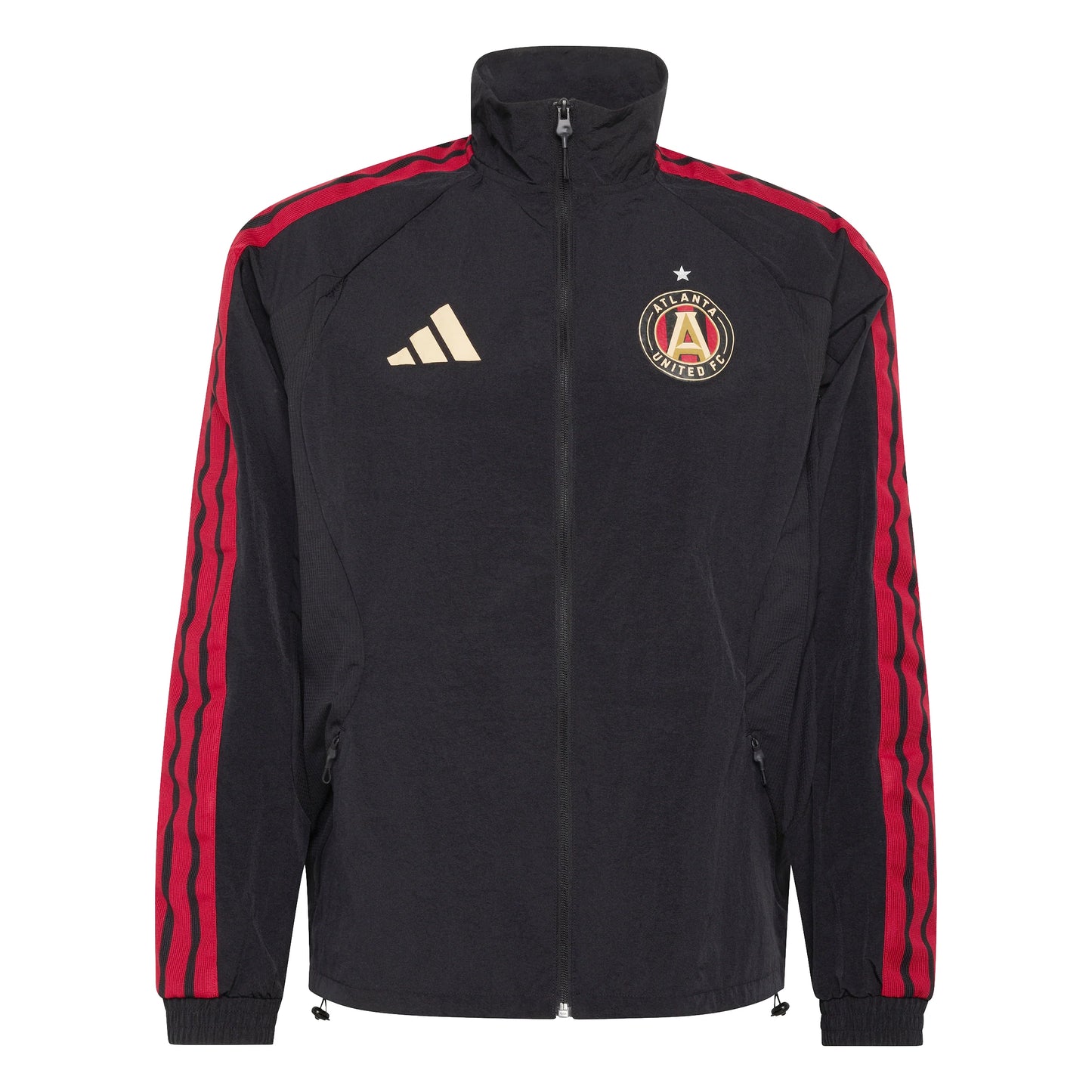 adidas Atlanta United FC Anthem Mens Soccer Jacket Black Gold