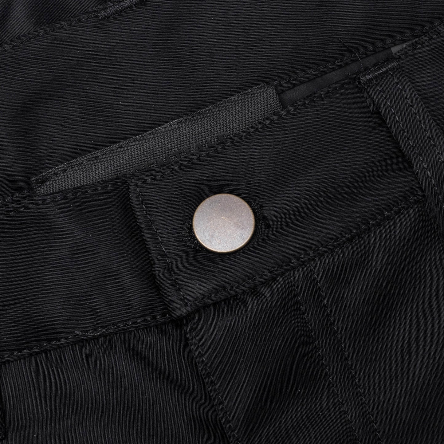 Textured Nylon 5 Pocket Pant Black