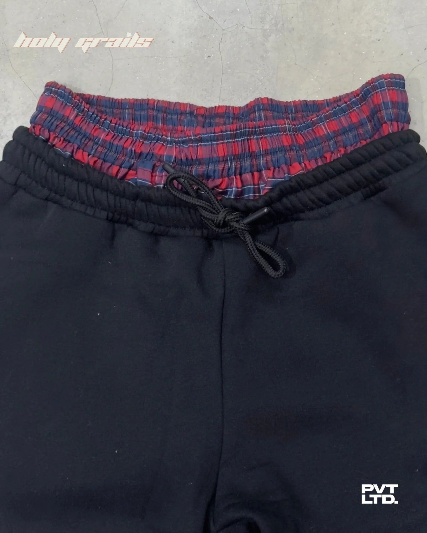 Black Boxer Track Pants HG x Pvt Ltd