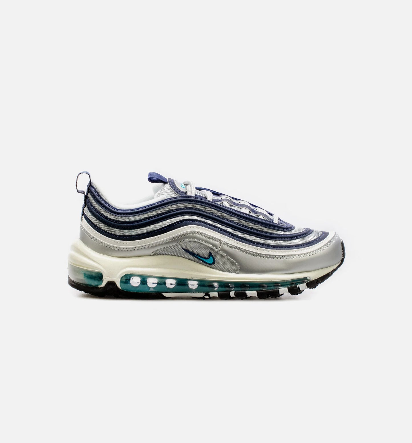 Air Max 97 Metallic Silver Chlorine Blue Womens Lifestyle Shoe Grey Blue