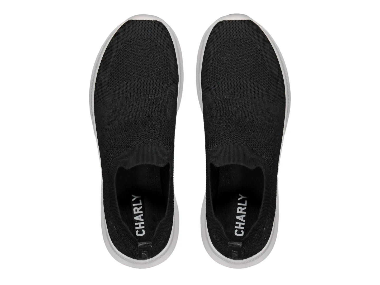 Tenis Charly Slip on Negro con Blanco para Hombre