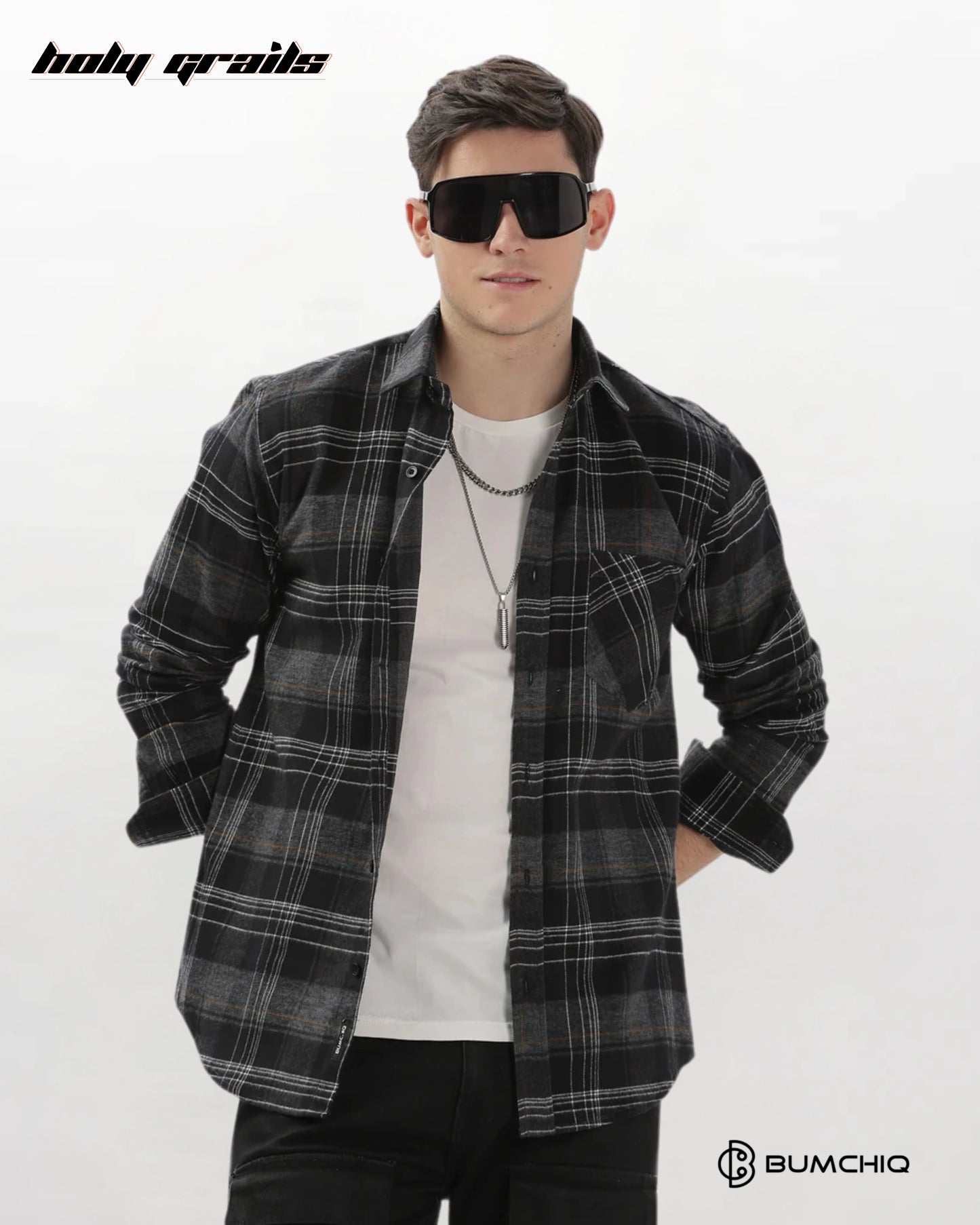 Black Flannel Overshirt HG x Bumchiq