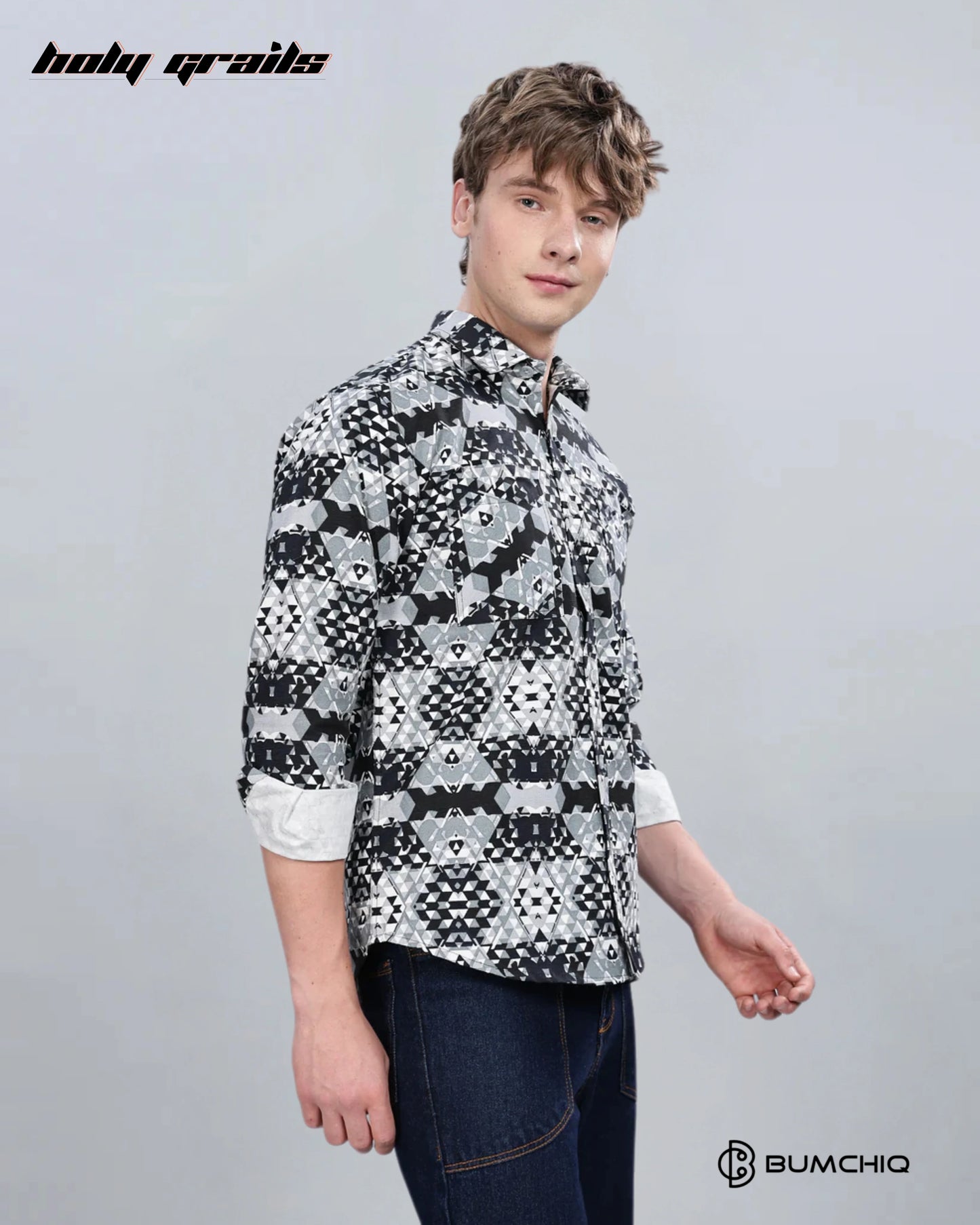 Greyish Abstractix Overshirt HG x Bumchiq