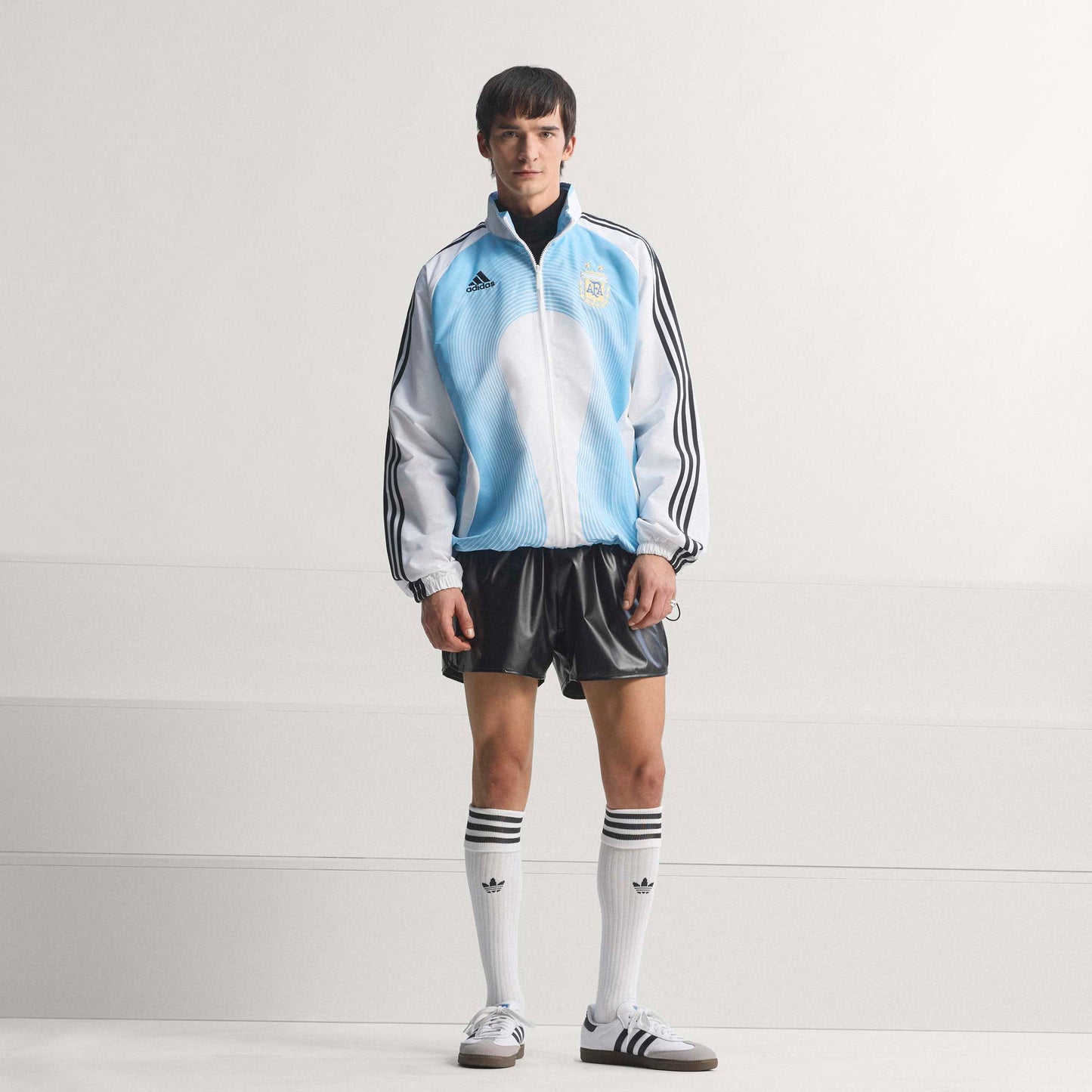 adidas Argentina Home Mens Track Top 2006 White Sky Blue
