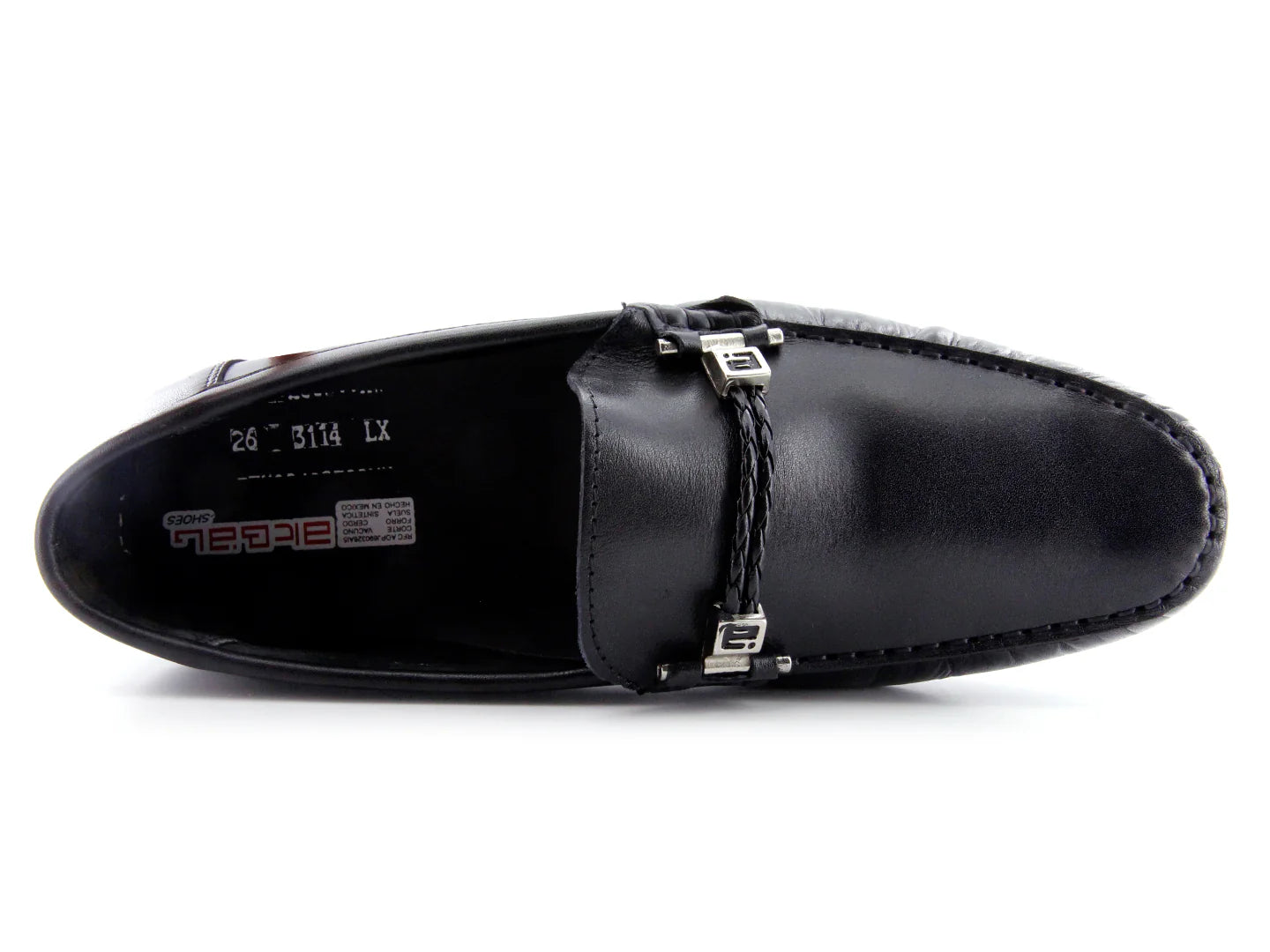 Zapatos Mocasines ALCBAL de Cuero Napa Negro