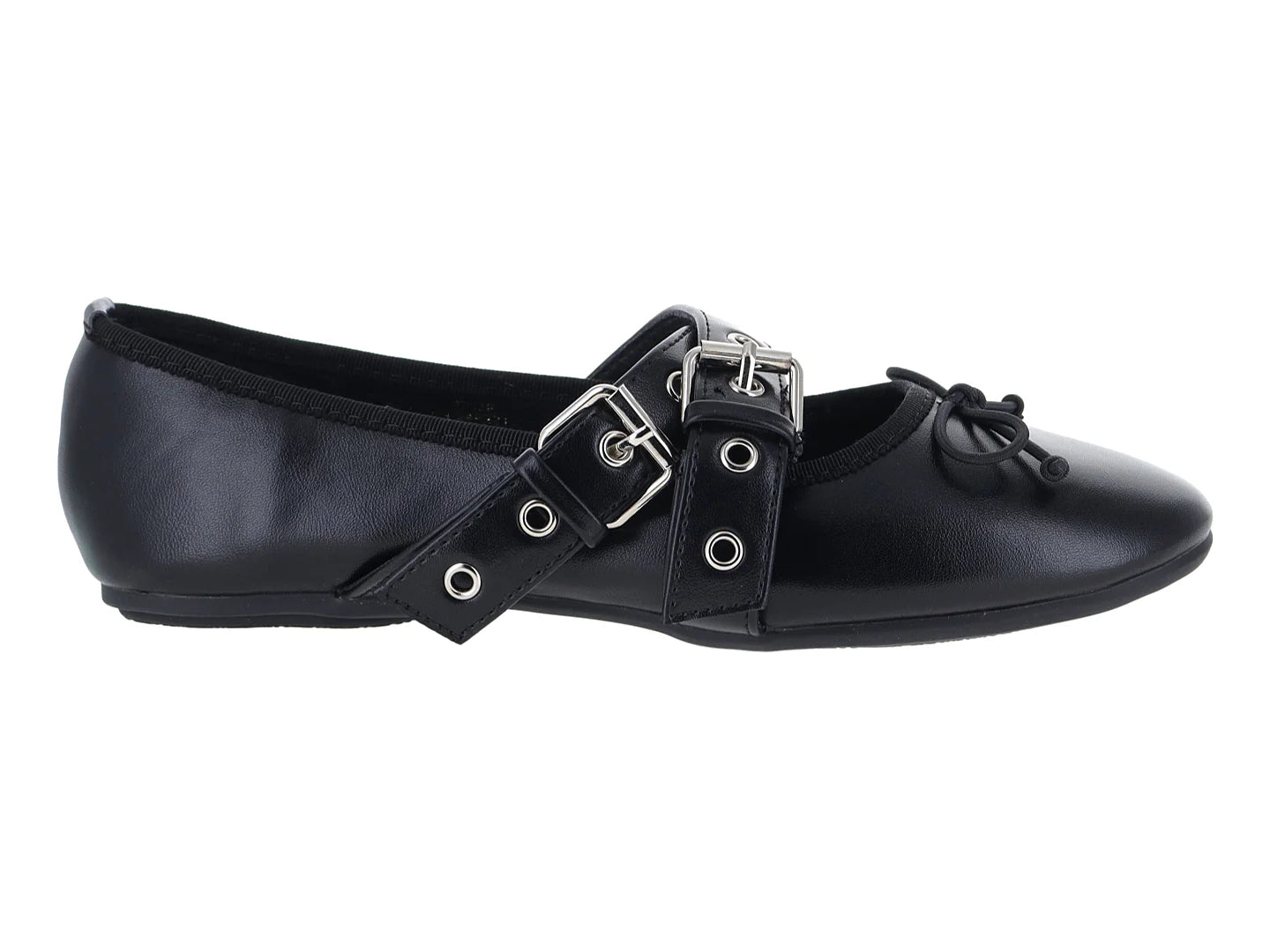 Zapatos Flats Ballerina Negro Mate ROZE para Mujer