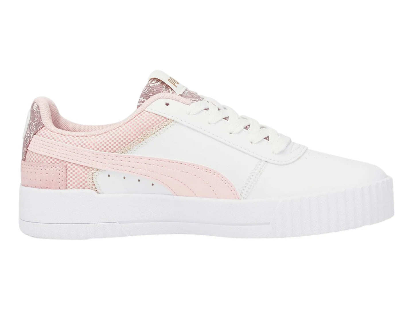Tenis PUMA Carina Patchwork Blanco y Rosa para Mujer