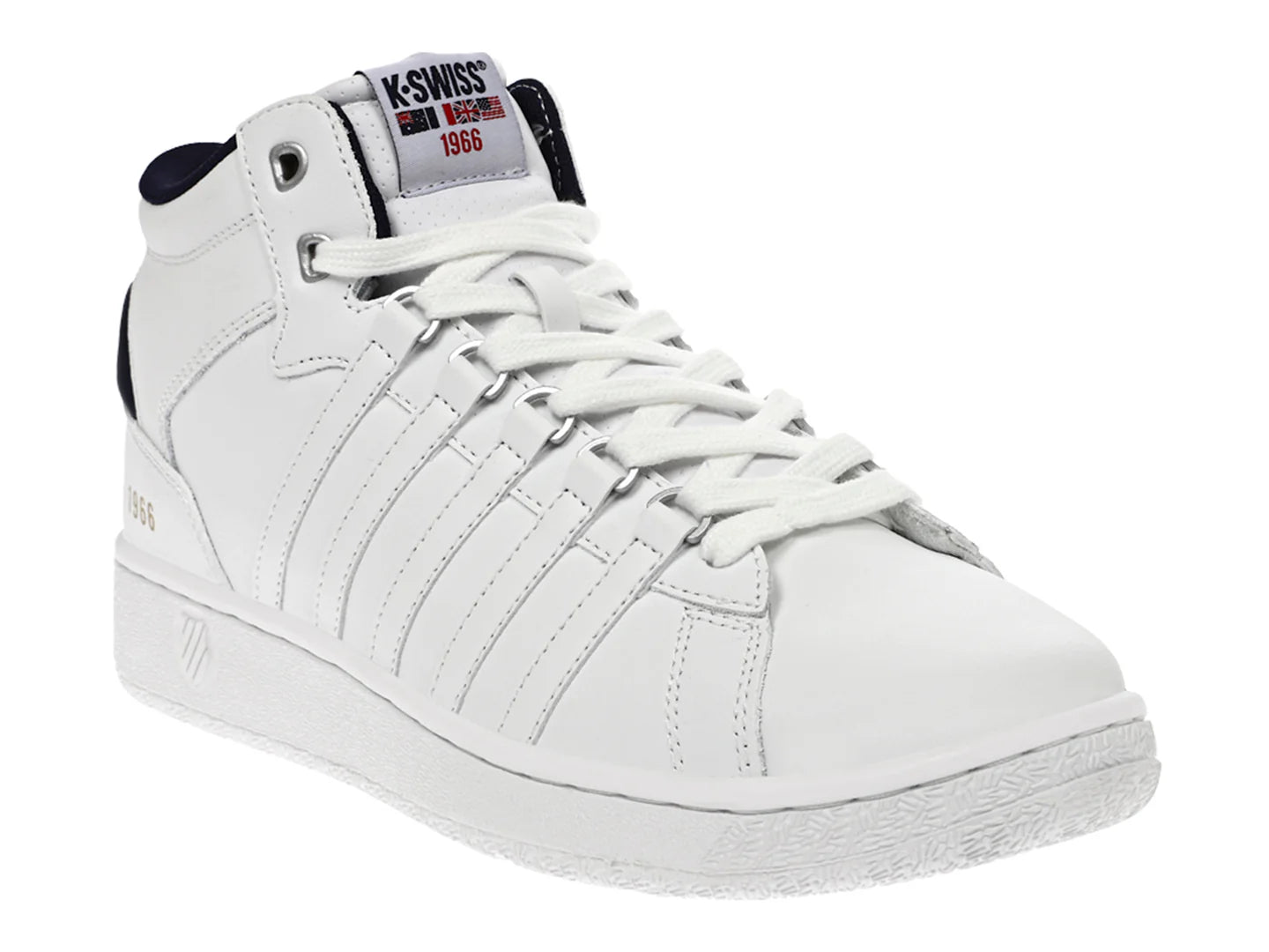 Tenis K SWISS Court P Mid Blanco y Azul Marino para Hombre