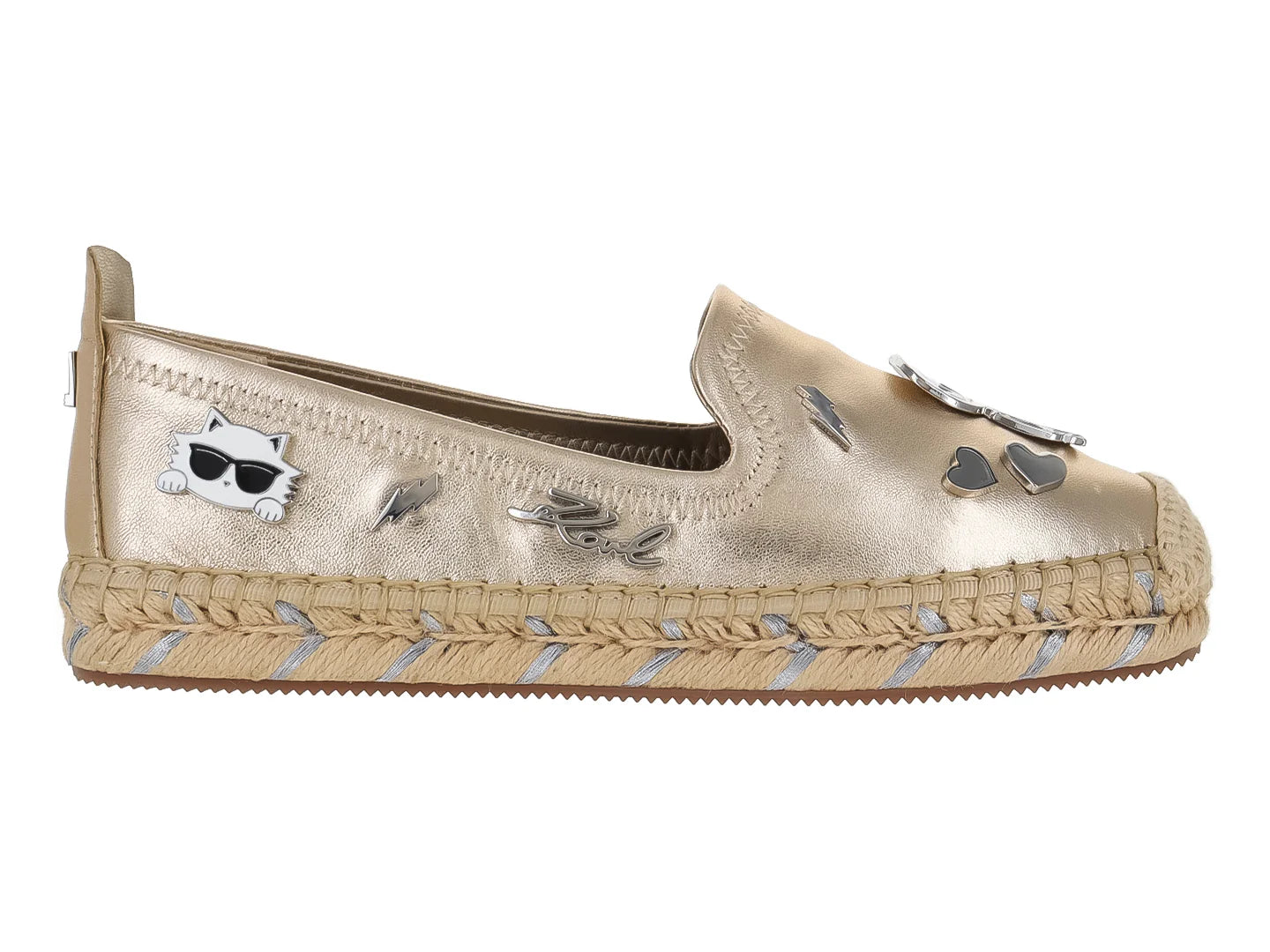 Alpargatas Karl Lagerfeld Blanco Dorado para Mujer