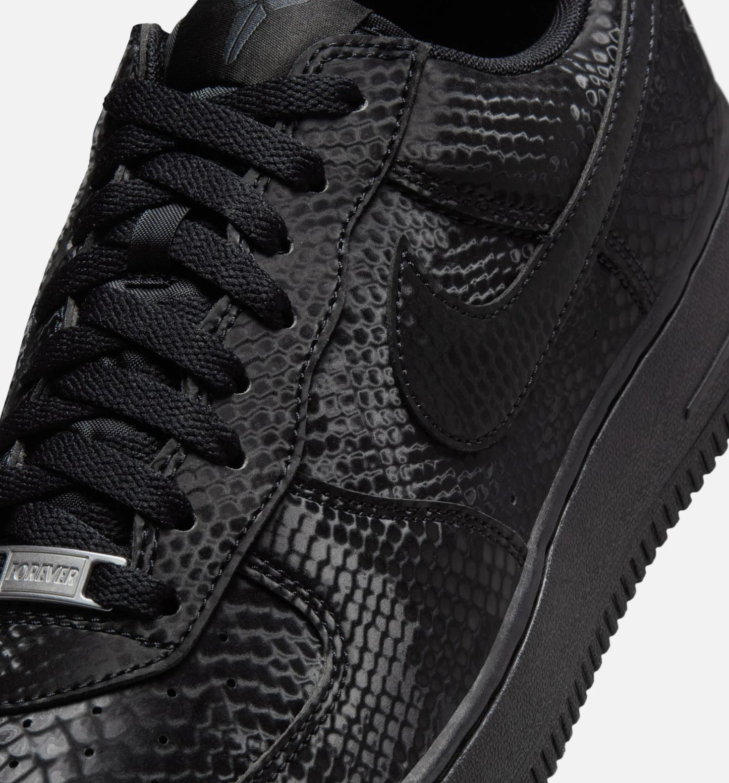 Kobe Air Force 1 Low Triple Black Mens Lifestyle Shoe Black Black