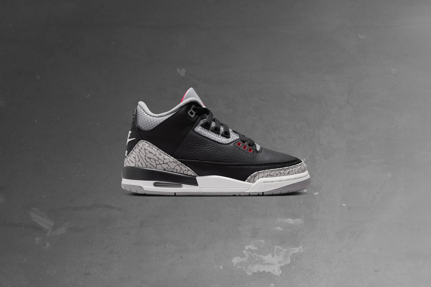 Air Jordan 3 Retro GS Black Cement Black Fire Red Cement Grey Summit White