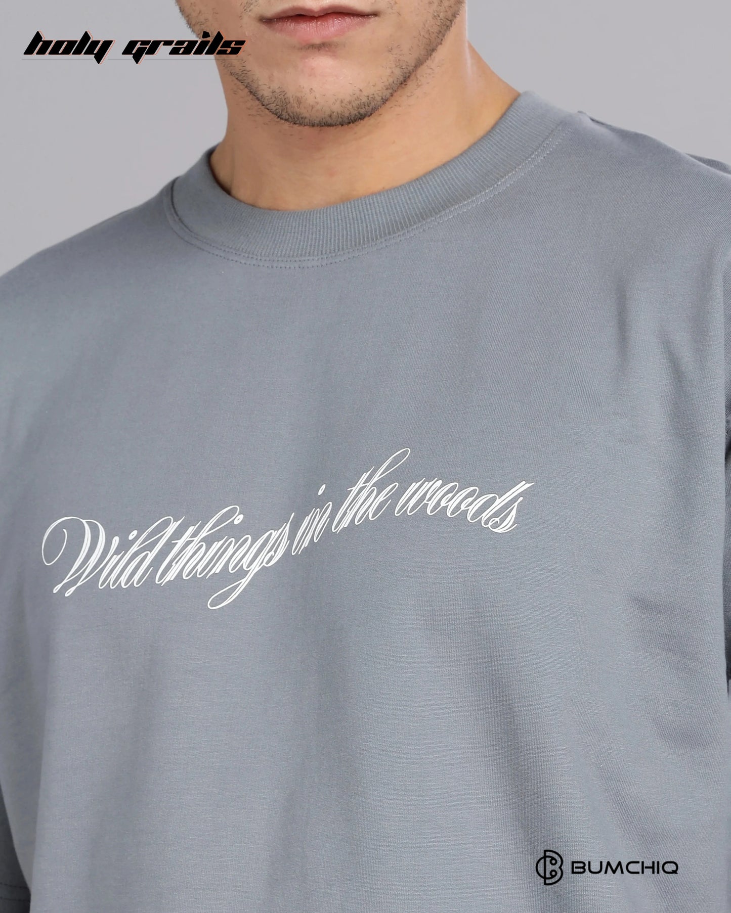 Wild Bear Grey Oversize Tee HG x Bumchiq