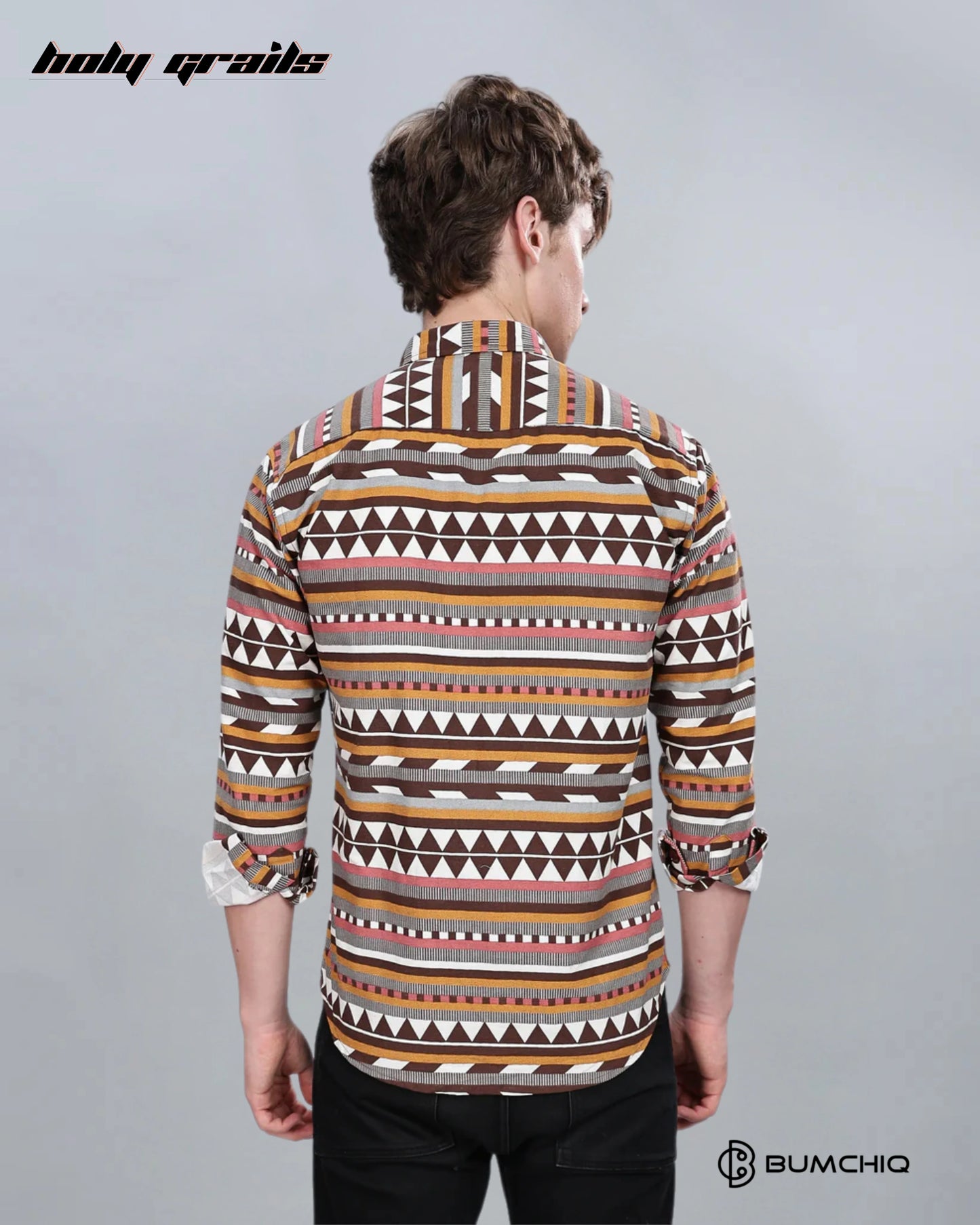 Orange Aztec Overshirt HG x Bumchiq