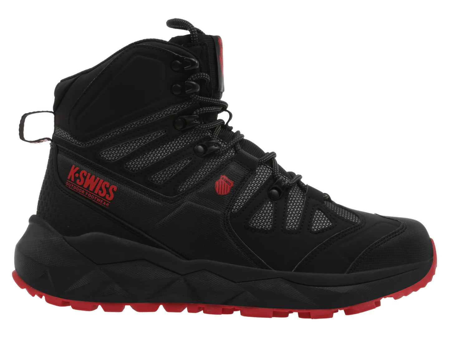 Tenis K Swiss Honold Negro con Rojo para Hombre