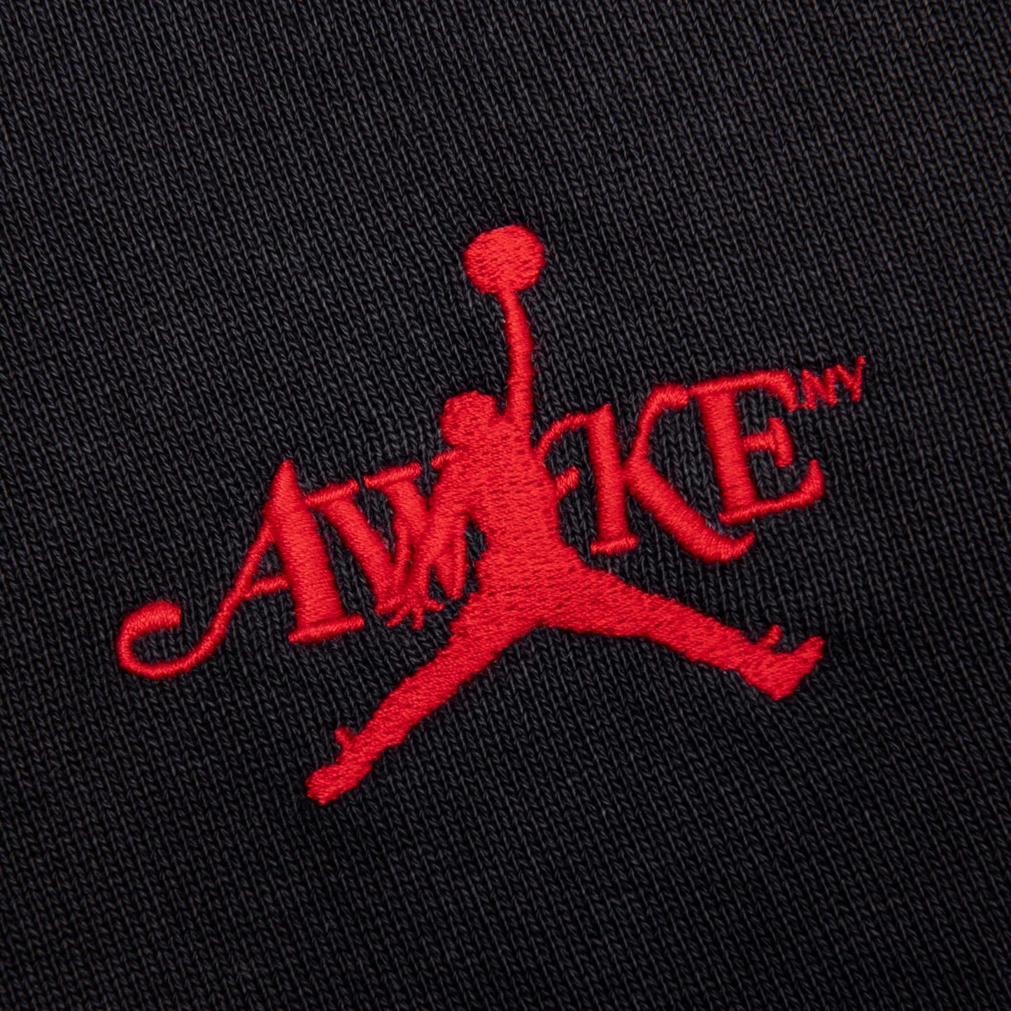 Awake NY x Jordan Fleece Hoodie Black Sail University Red