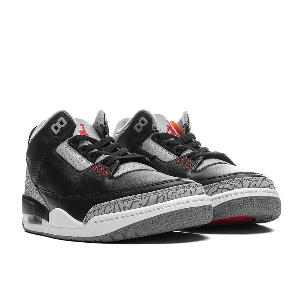 Air Jordan 3 Retro GS Black Cement Black Fire Red Cement Grey Summit White