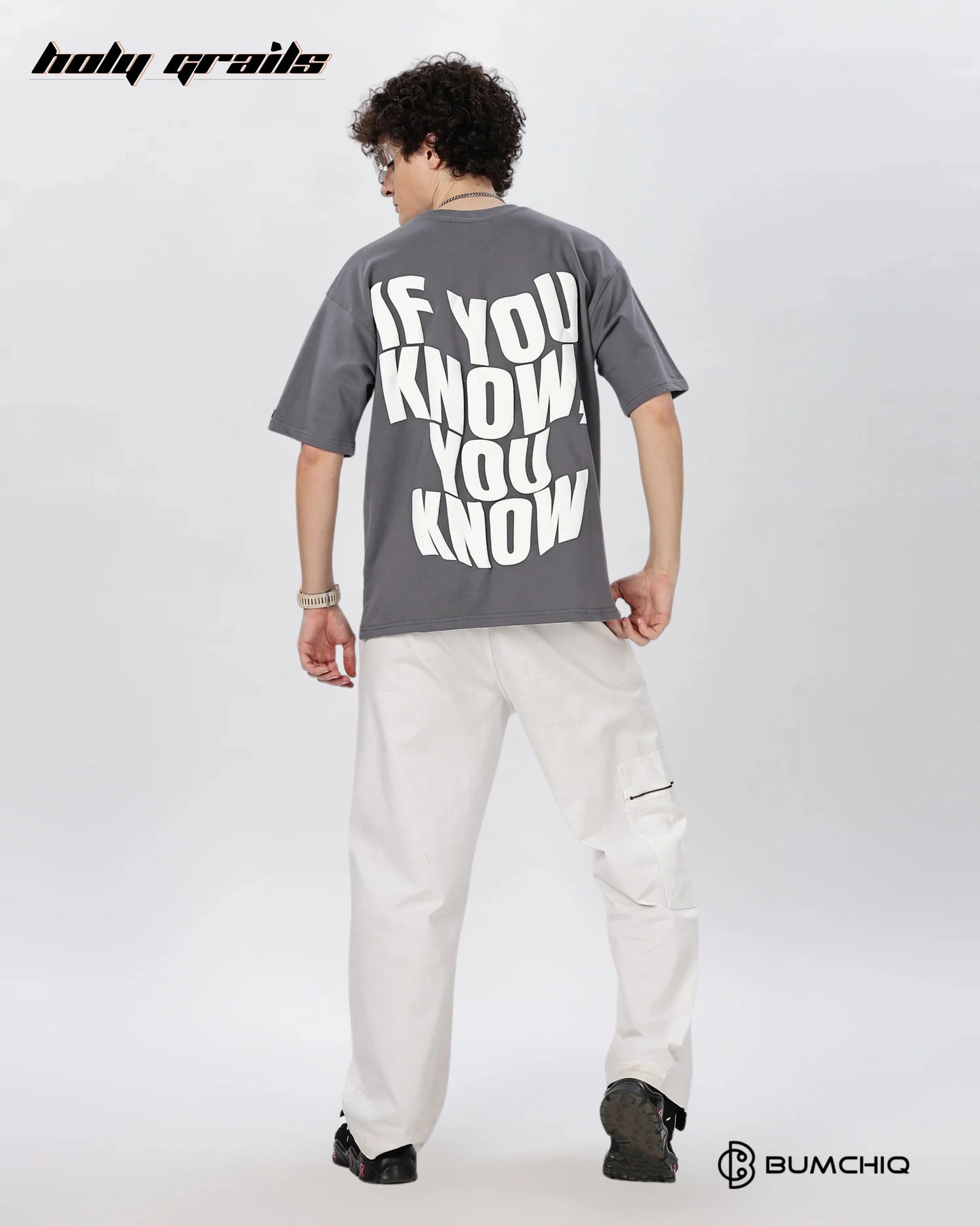 IYKYK Grey Oversize Tee HG x Bumchiq