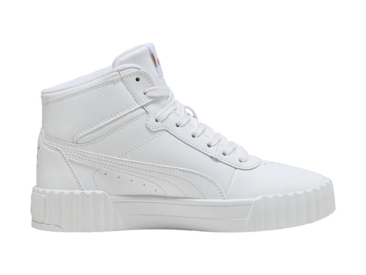 Tenis Puma Carina 30 Blanco y Oro para Mujer