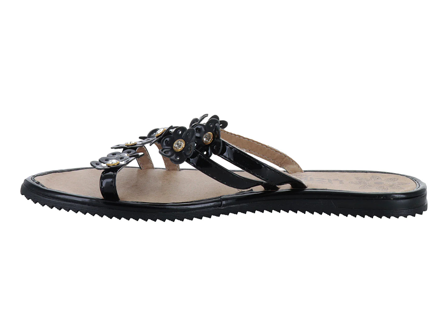 Sandalias Lis Boa Charol Negro para Mujer