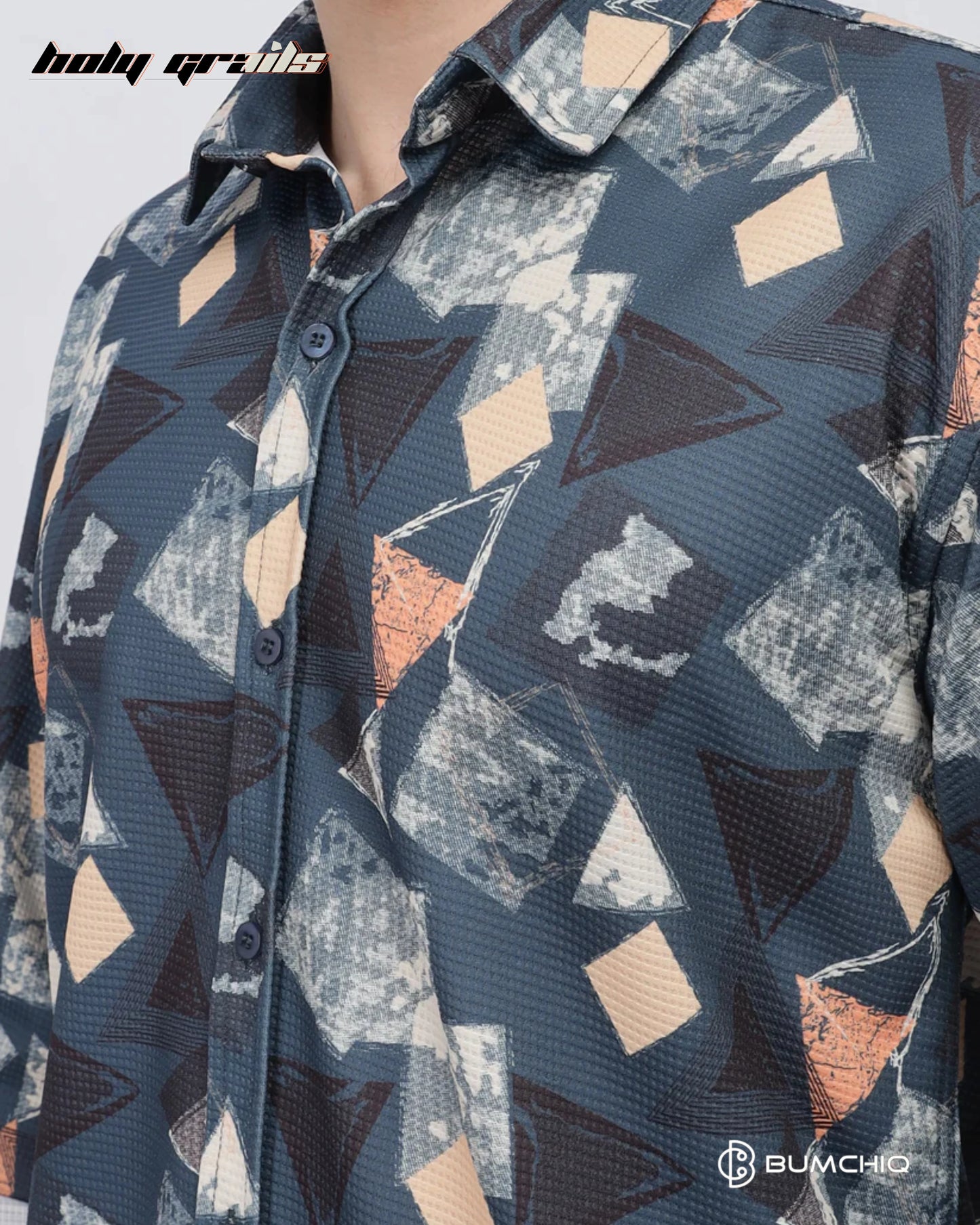 Multi Abstract Blue Shirt HG x Bumchiq