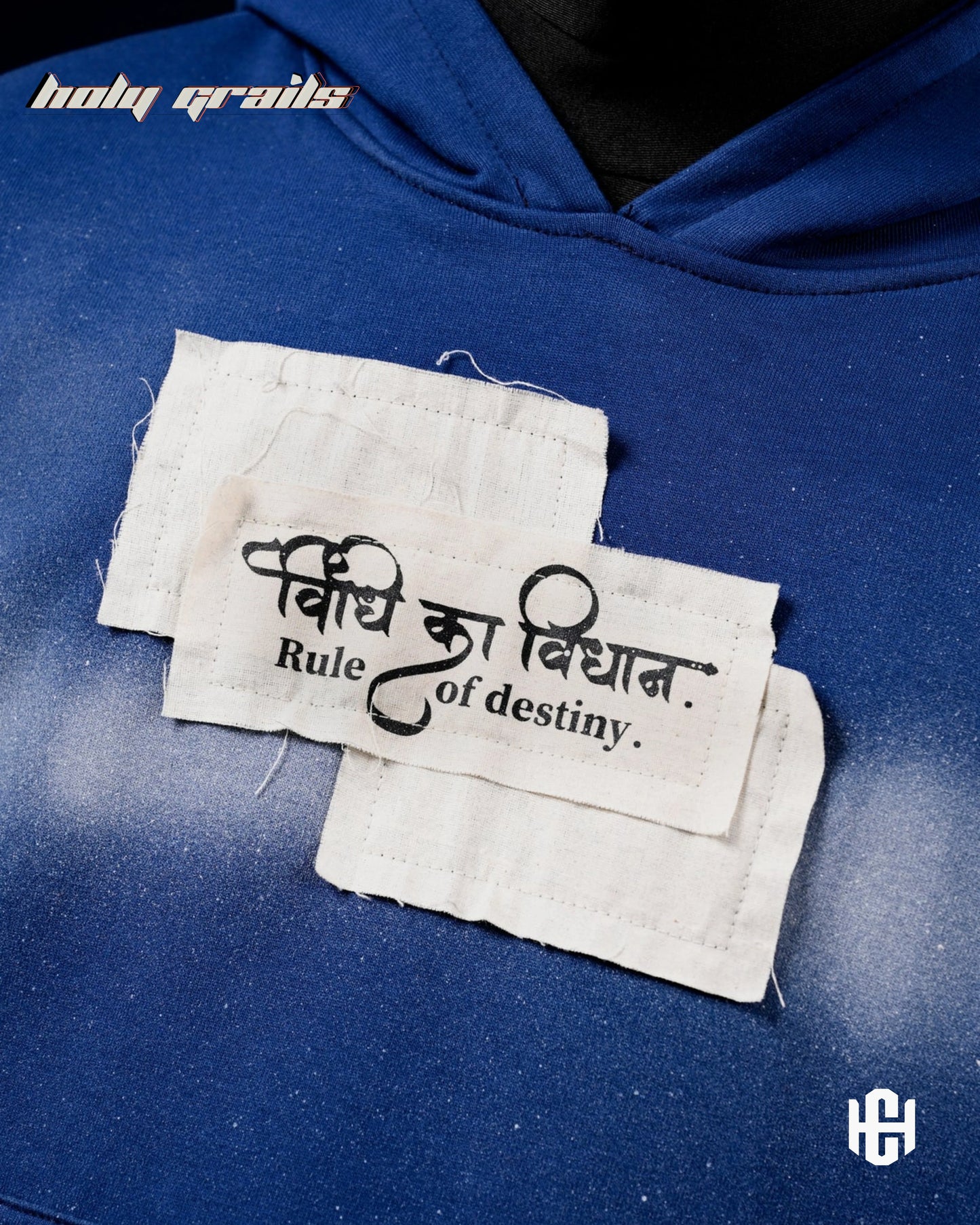 The Rule of Destiny Blue Oversize Hoodie HG x Charactr